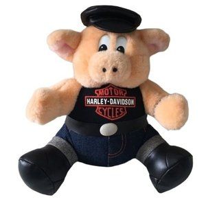 Harley Davidson Stuffed Pig